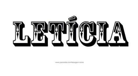 tatuagem nome leticia|Leticia lettering